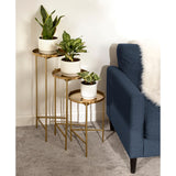 Kate and Laurel Ulani Round Metal Accent Table Set