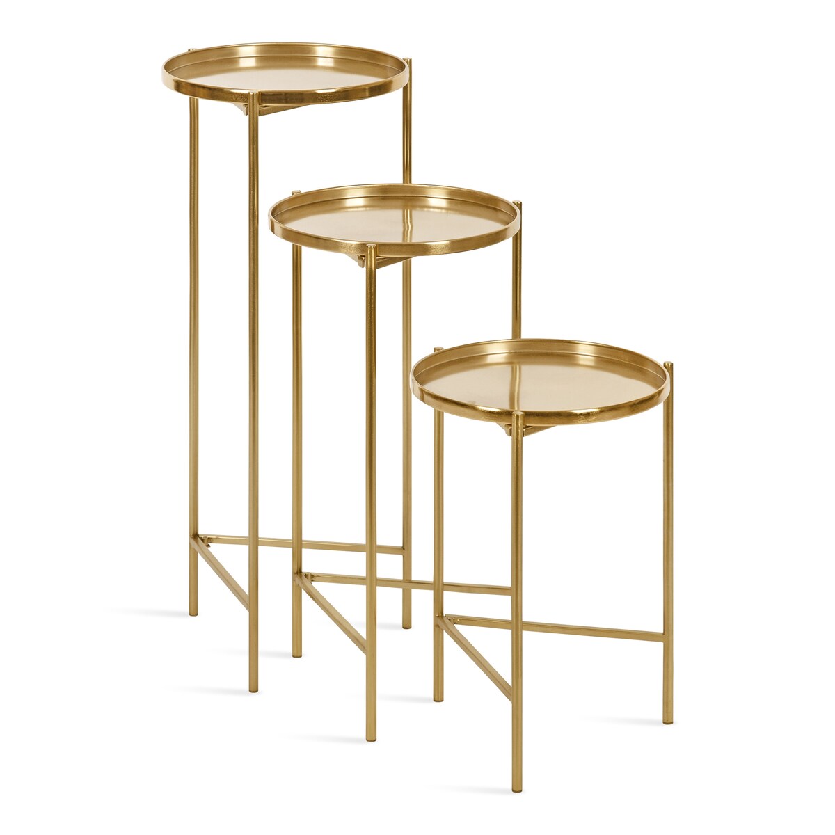 Kate and Laurel Ulani Round Metal Accent Table Set
