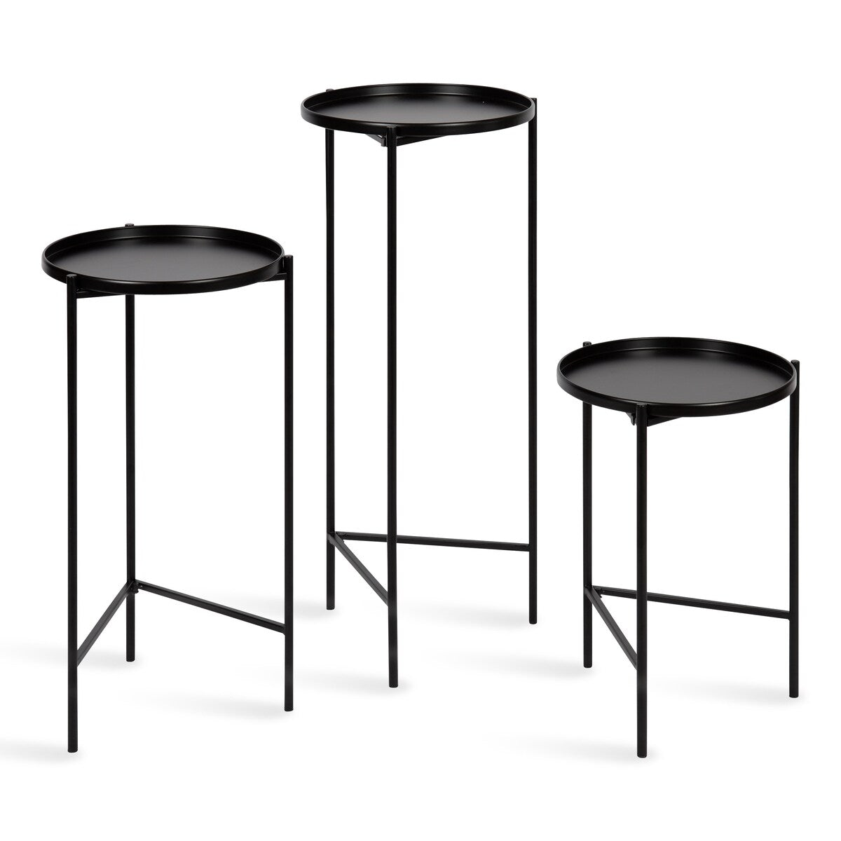 Kate and Laurel Ulani Round Metal Accent Table Set