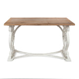 Kate and Laurel Wyldwood Rustic Carved Wood Desk