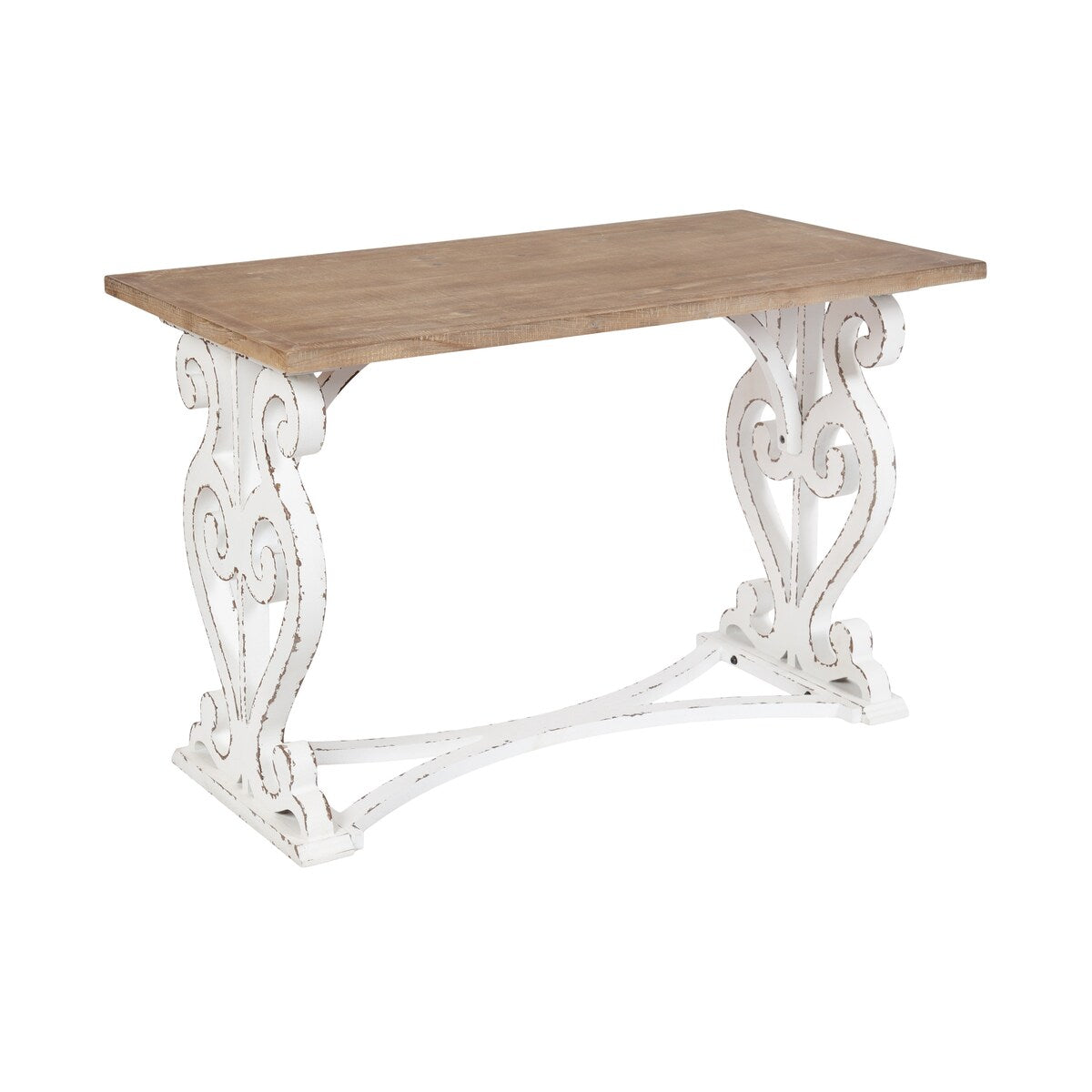 Kate and Laurel Wyldwood Rustic Carved Wood Desk