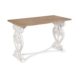 Kate and Laurel Wyldwood Rustic Carved Wood Desk