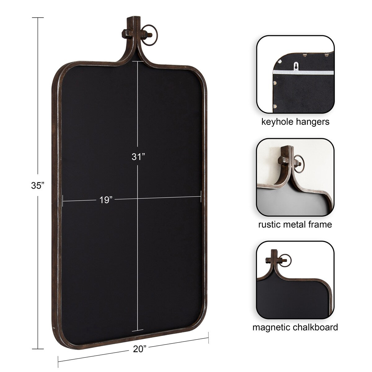 Kate and Laurel Yitro Metal Framed Chalkboard - 20x35