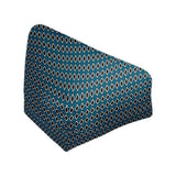 Katelyn Elizabeth Black & Blue Geometric Diamonds Bean Bag w/Filled Insert