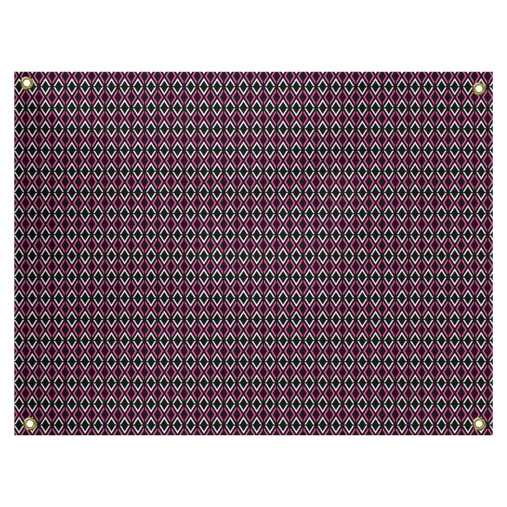 Katelyn Elizabeth Black & Pink Arrow Diamonds Tapestry In/Out