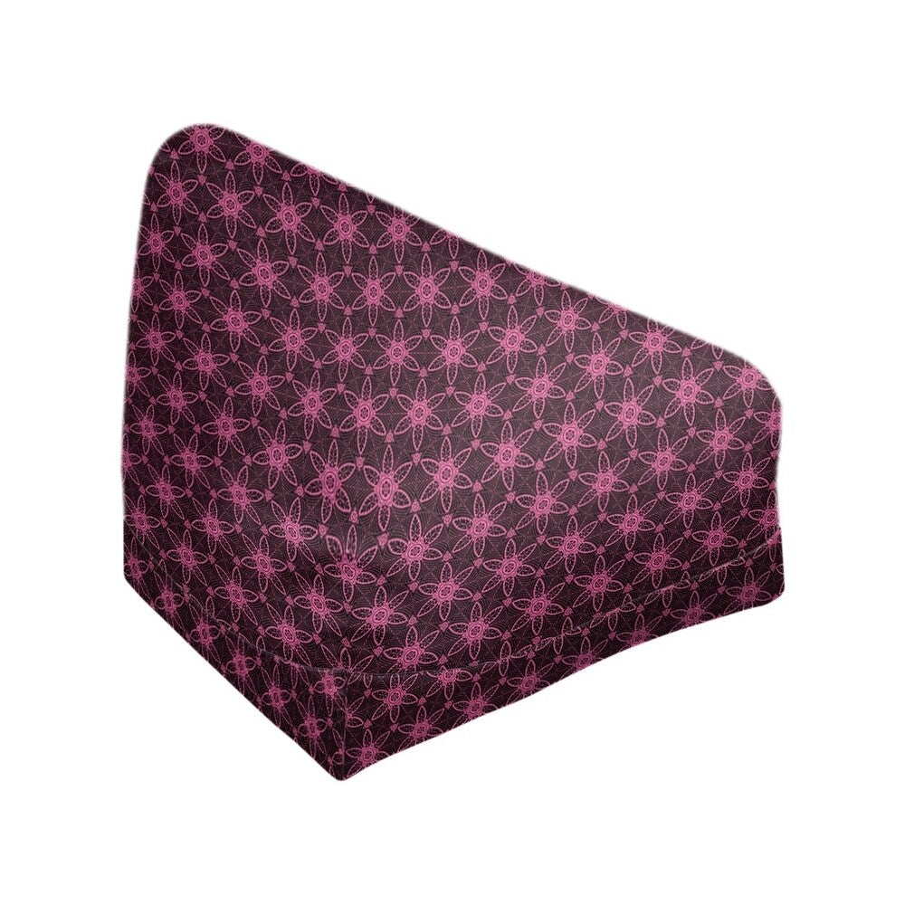 Katelyn Elizabeth Black & Pink Ornate Circles Bean Bag w/Filled Insert