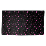 Katelyn Elizabeth Black & Pink Outer Space Pattern Dobby Rug