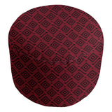 Katelyn Elizabeth Black & Red Square Maze Ottoman