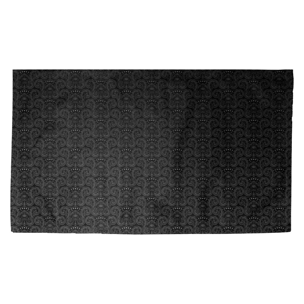 Katelyn Elizabeth Black & White Third Eye Pattern Dobby Rug