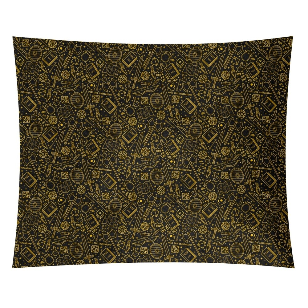 Katelyn Elizabeth Black & Yellow RPG Pattern Tapestry In/Out