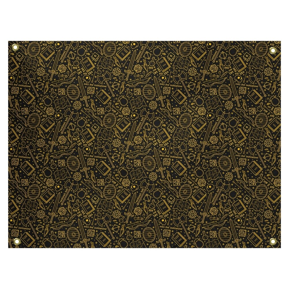 Katelyn Elizabeth Black & Yellow RPG Pattern Tapestry In/Out