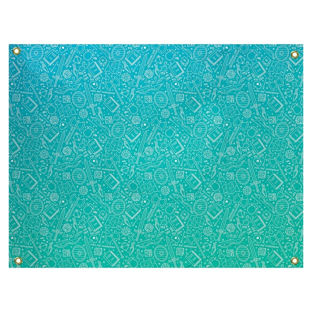 Katelyn Elizabeth Blue & Green Ombre RPG Pattern Tapestry In/Out