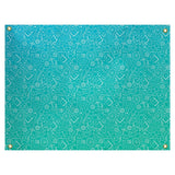 Katelyn Elizabeth Blue & Green Ombre RPG Pattern Tapestry In/Out