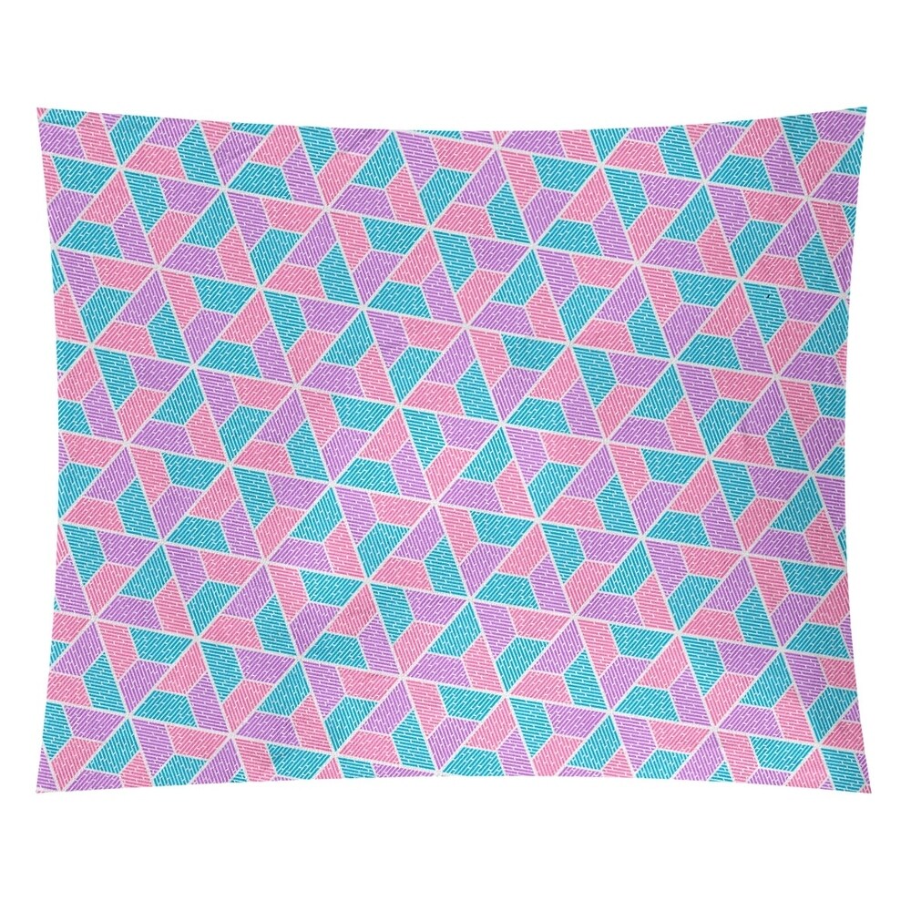 Katelyn Elizabeth Blue Pink & Purple Trapezoids Tapestry In/Out