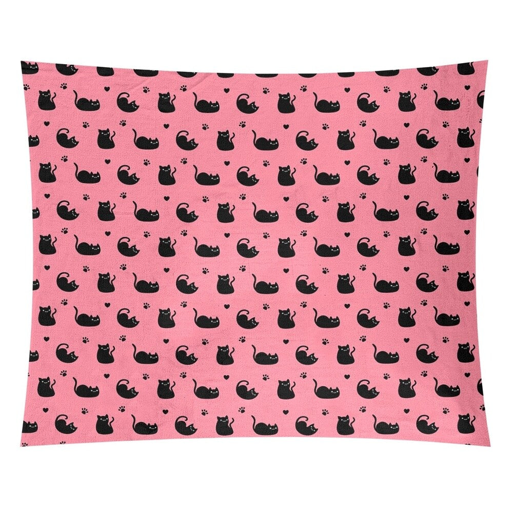 Katelyn Elizabeth Blue & Pink Triangle Pattern Tapestry
