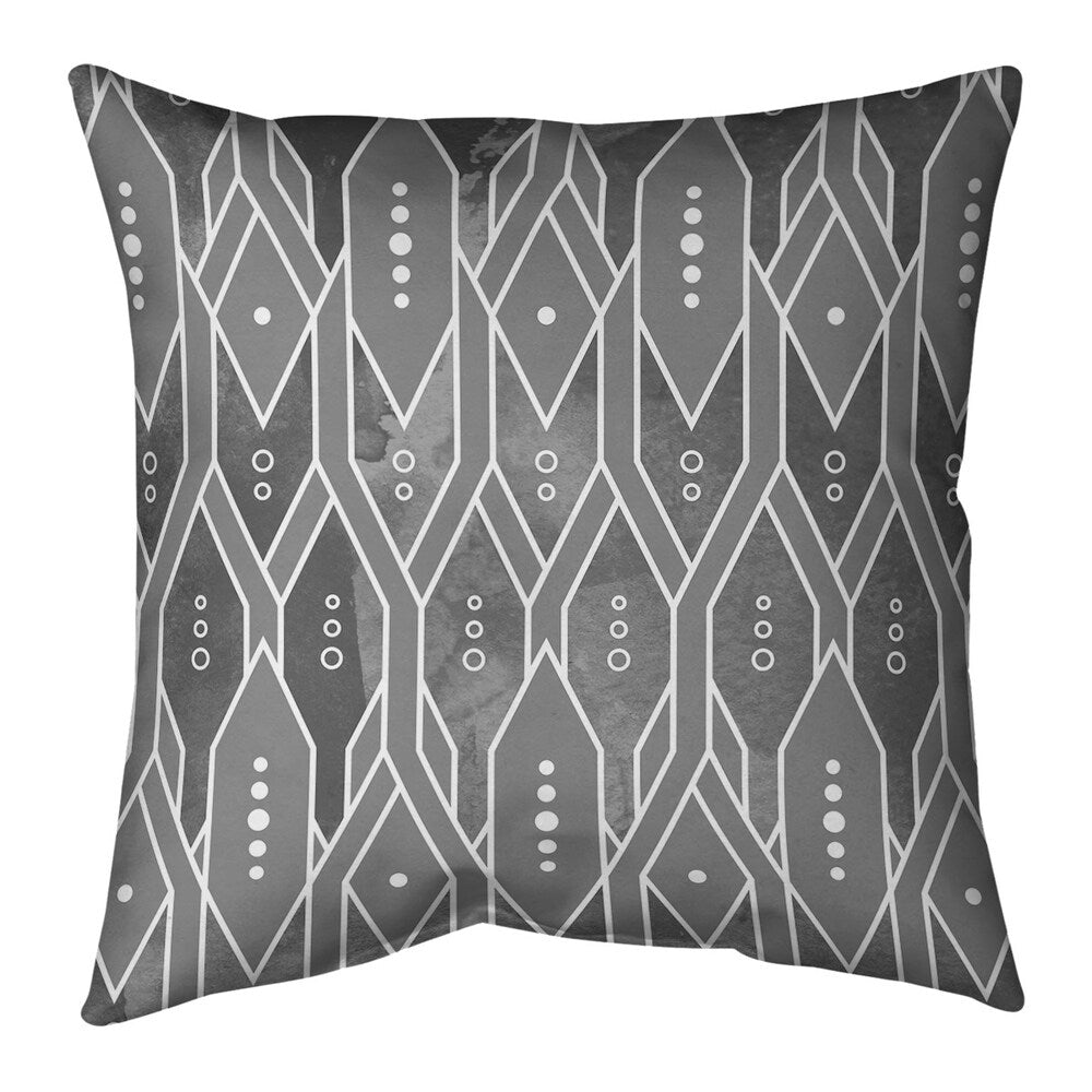 Katelyn Elizabeth Gray Trellis Pattern Pillow (w/ Removable Insert) - Cotton Twill