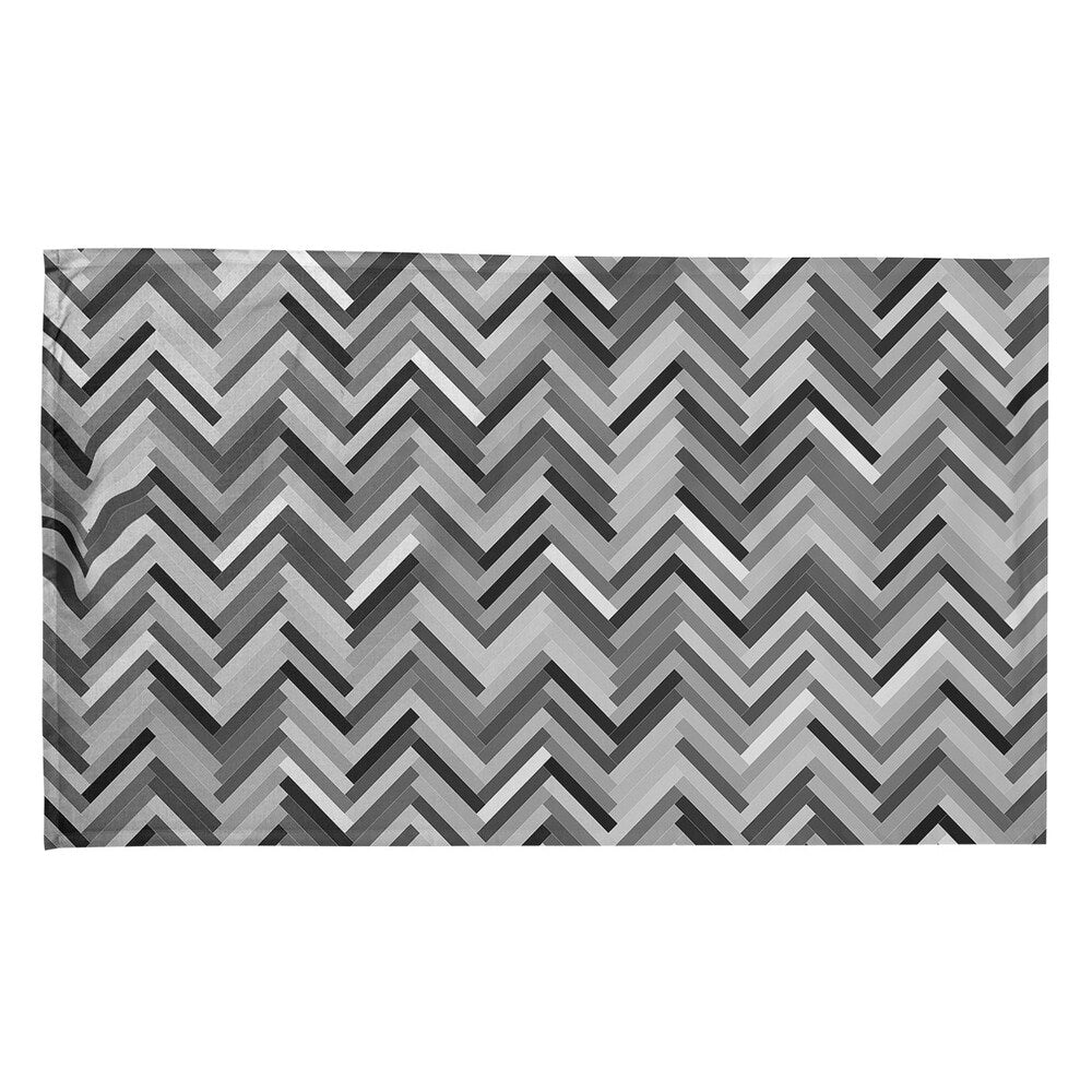 Katelyn Elizabeth Grayscale Multicolor Herringbone Tea Towel - 18 x 30