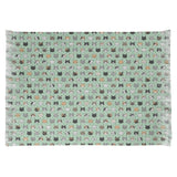 Katelyn Elizabeth Green Kitty Cat Pattern Chenille Rug