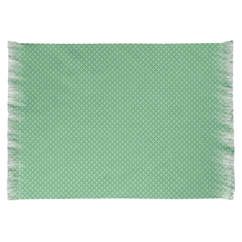 Katelyn Elizabeth Green Ombre Geometric Pattern Chenille Rug