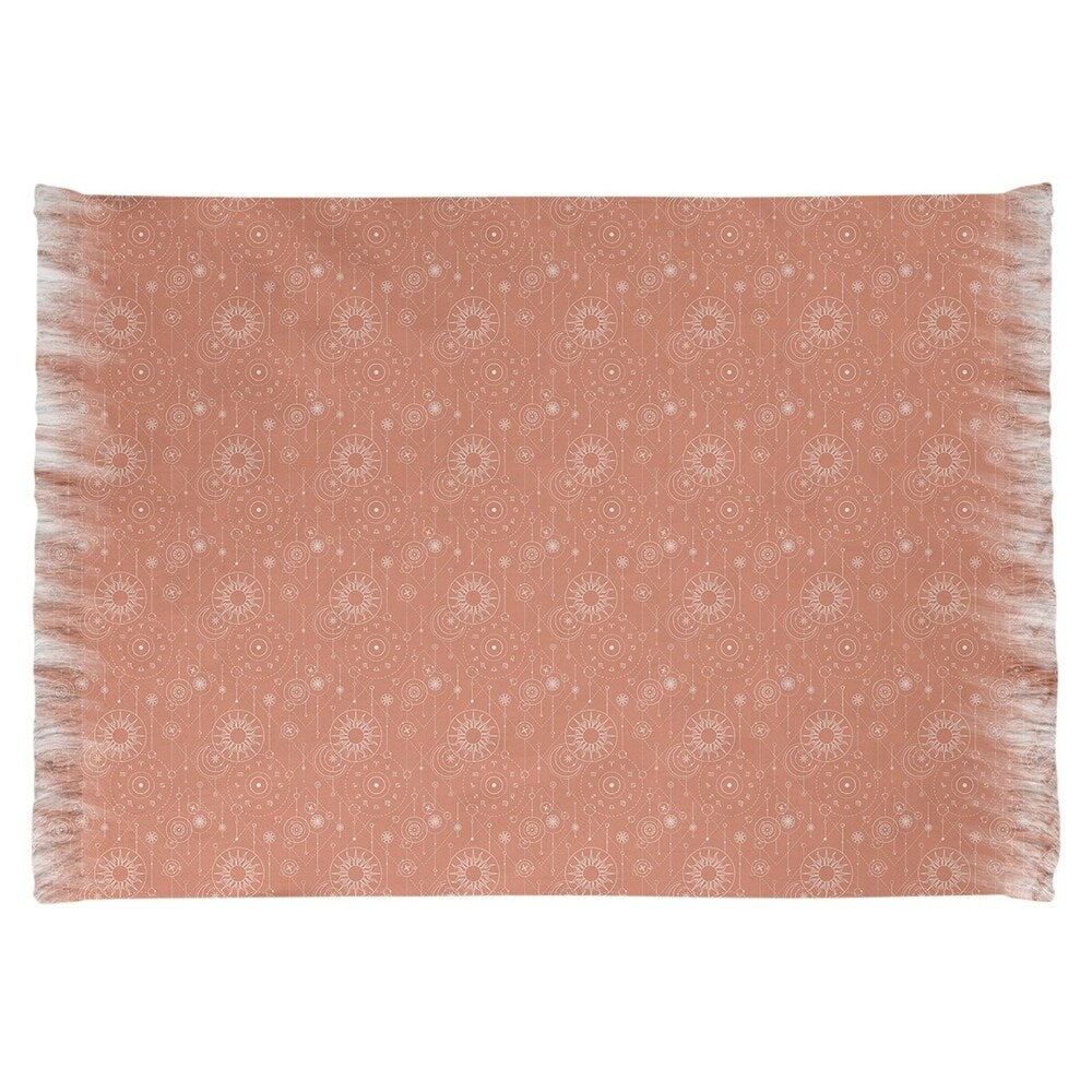 Katelyn Elizabeth Orange Astrology Pattern Chenille Rug