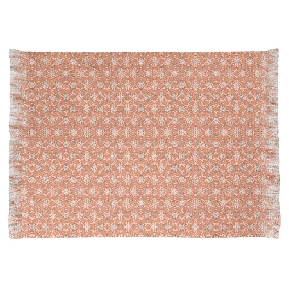 Katelyn Elizabeth Orange Ornate Circles Chenille Rug