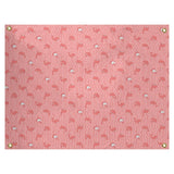 Katelyn Elizabeth Orange Whales Pattern Tapestry In/Out