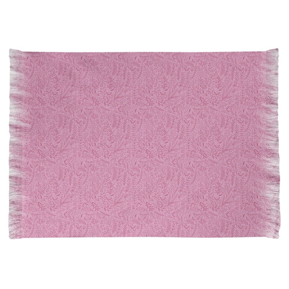 Katelyn Elizabeth Pink Ditsy Floral Pattern Chenille Rug