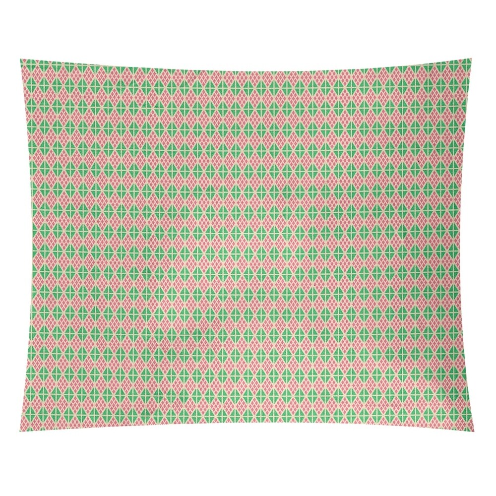 Katelyn Elizabeth Pink & Green Diamonds Tapestry In/Out