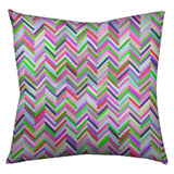 Katelyn Elizabeth Pink Multicolor Herringbone Floor Pillow - Square Tufted
