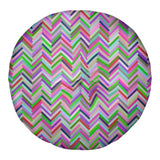Katelyn Elizabeth Pink Multicolor Herringbone Floor Pillow - Square Tufted