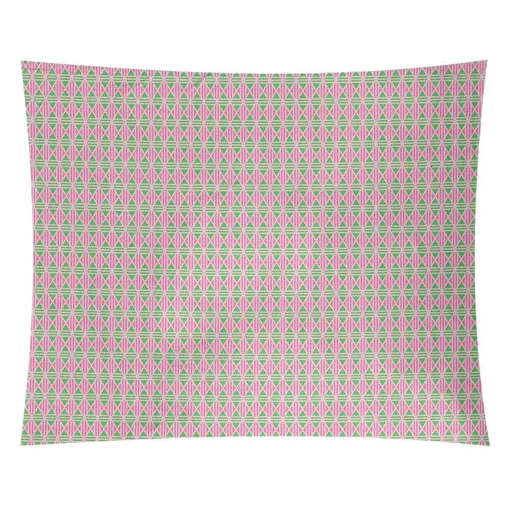 Katelyn Elizabeth Pink Pastel Lined Diamonds Tapestry