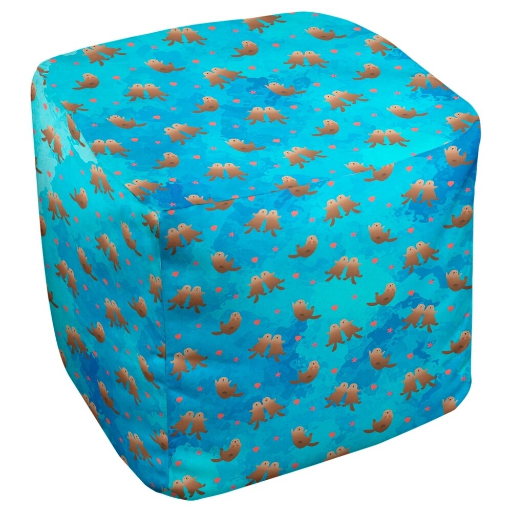 Katelyn Elizabeth Pink & Purple Octagons Ottoman