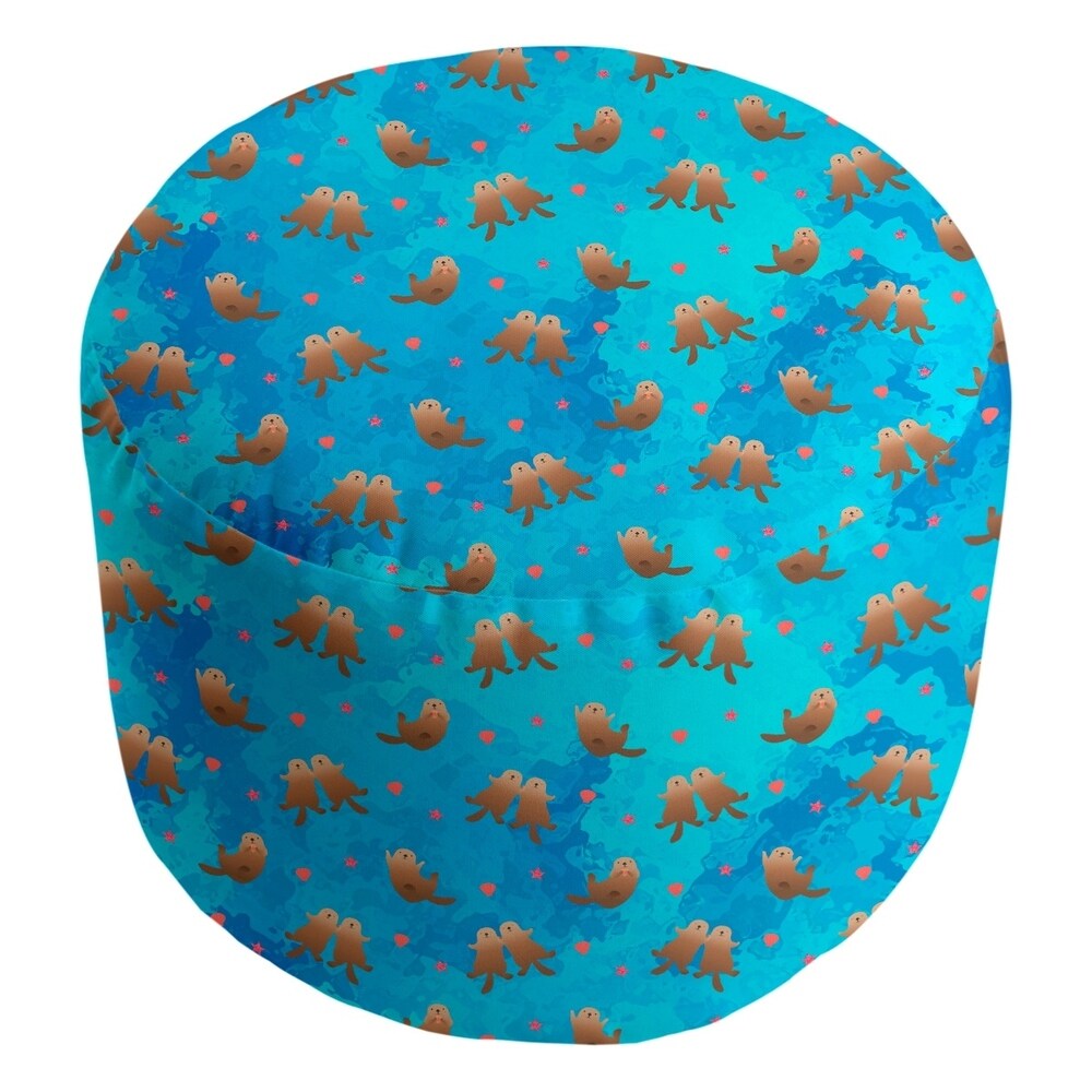 Katelyn Elizabeth Pink & Purple Octagons Ottoman