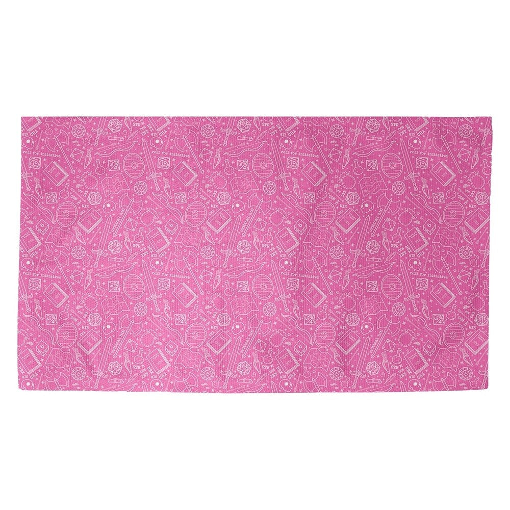 Katelyn Elizabeth Pink with White RPG Pattern Dobby Rug