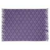 Katelyn Elizabeth Purple Argyle Skulls Pattern Chenille Rug