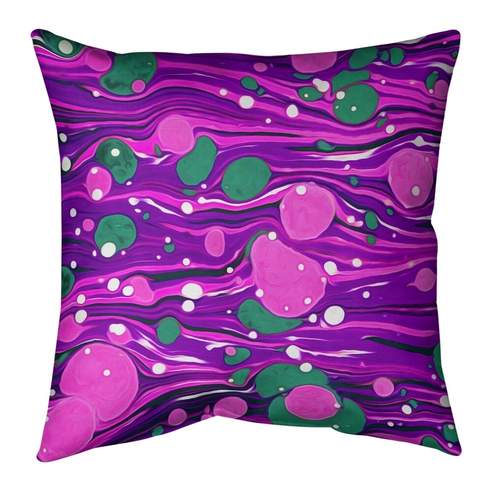Katelyn Elizabeth Purple Paint Swirls Pillow - Spun Polyester