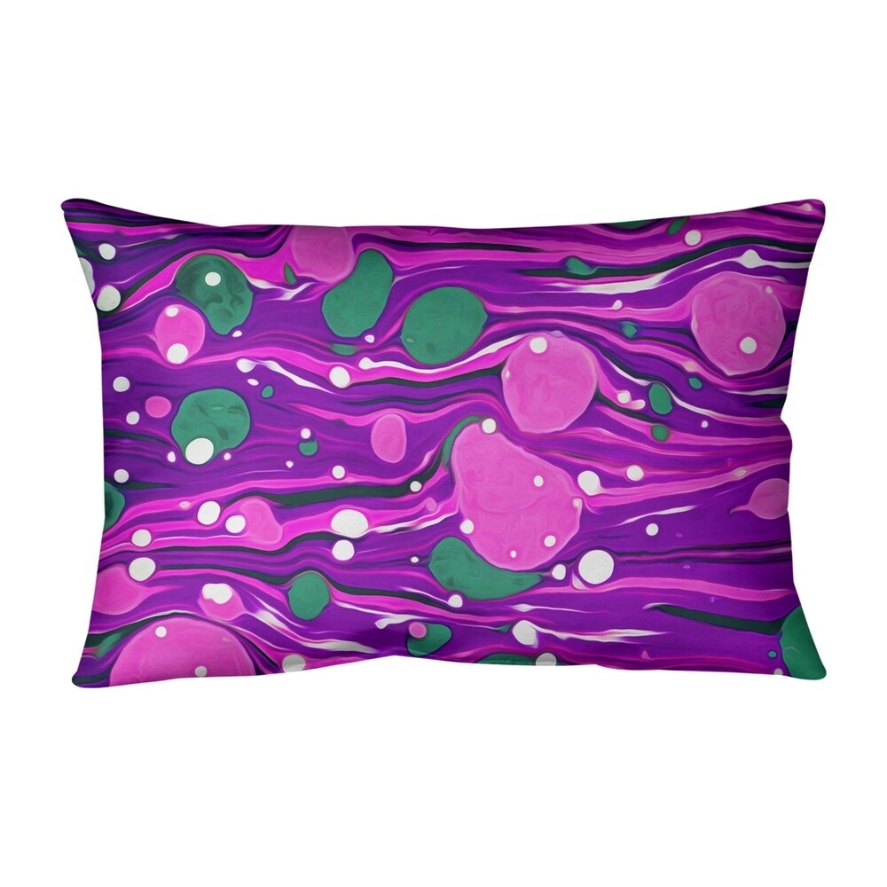 Katelyn Elizabeth Purple Paint Swirls Pillow - Spun Polyester