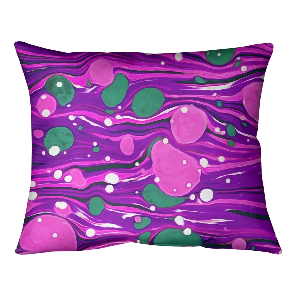 Katelyn Elizabeth Purple Paint Swirls Pillow - Spun Polyester