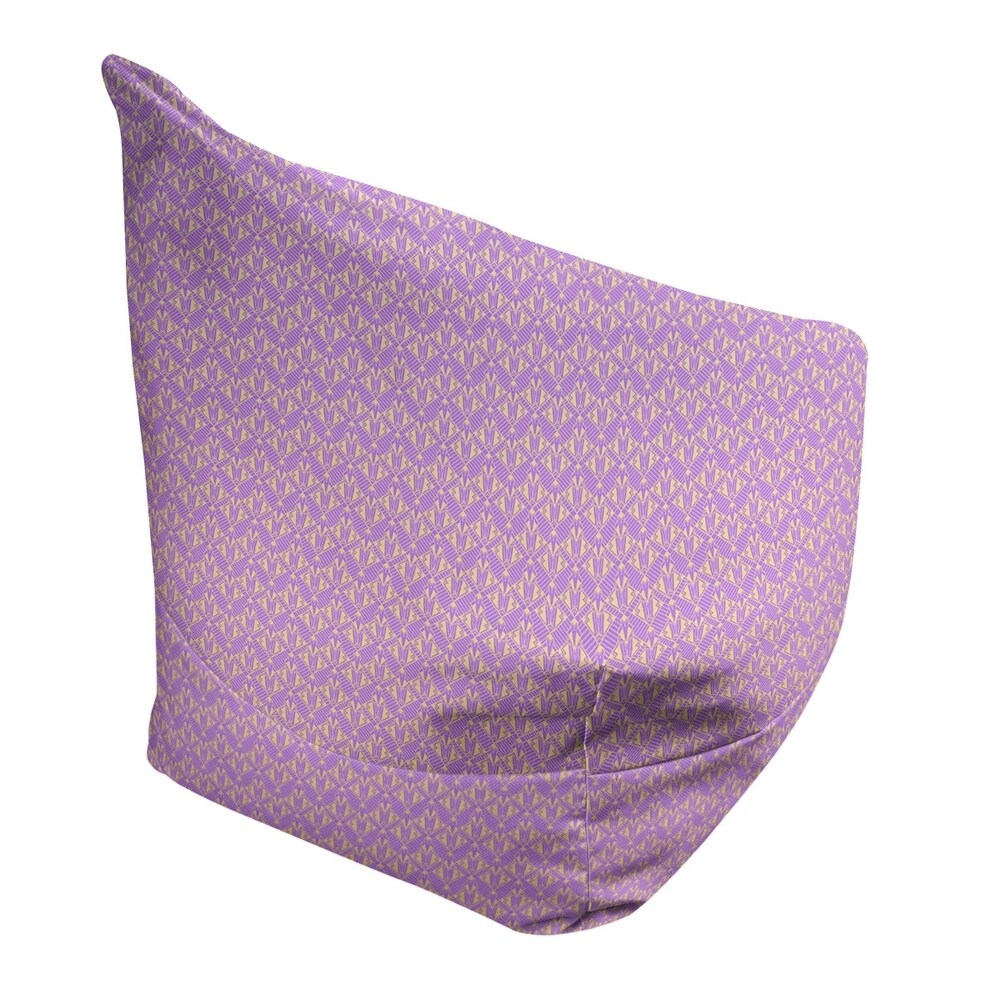 Katelyn Elizabeth Purple & Yellow Ombre Art Deco Bean Bag