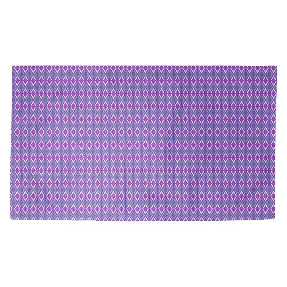 Katelyn Elizabeth Purple with Green Arrow Diamonds Dobby Rug