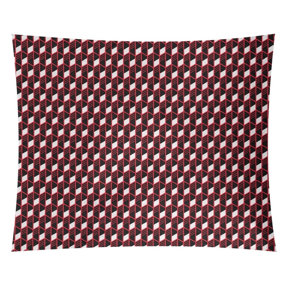 Katelyn Elizabeth Red Geometric Stripes Tapestry In/Out