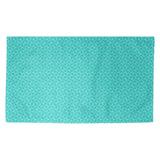 Katelyn Elizabeth Teal & White Hexagonal Lattice Dobby Rug
