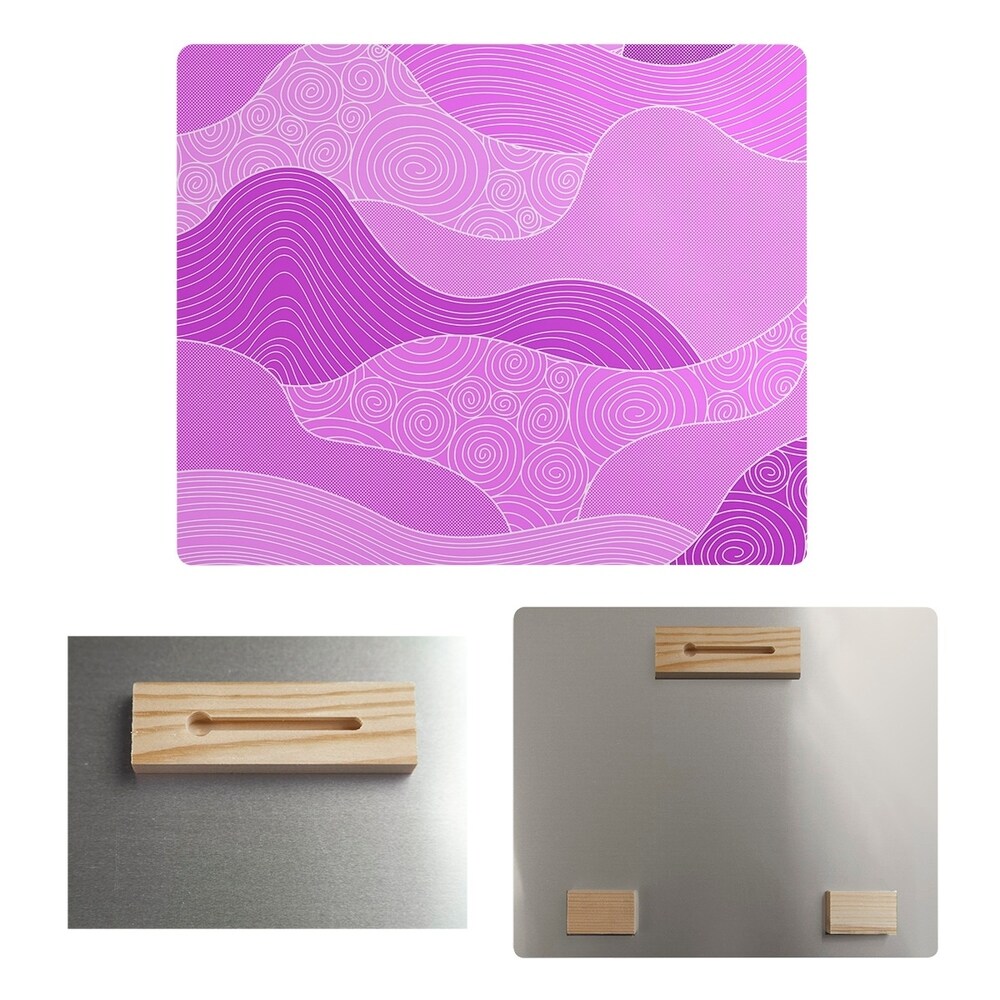 Katelyn Elizabeth Violet Hand Drawn Waves Metal Print