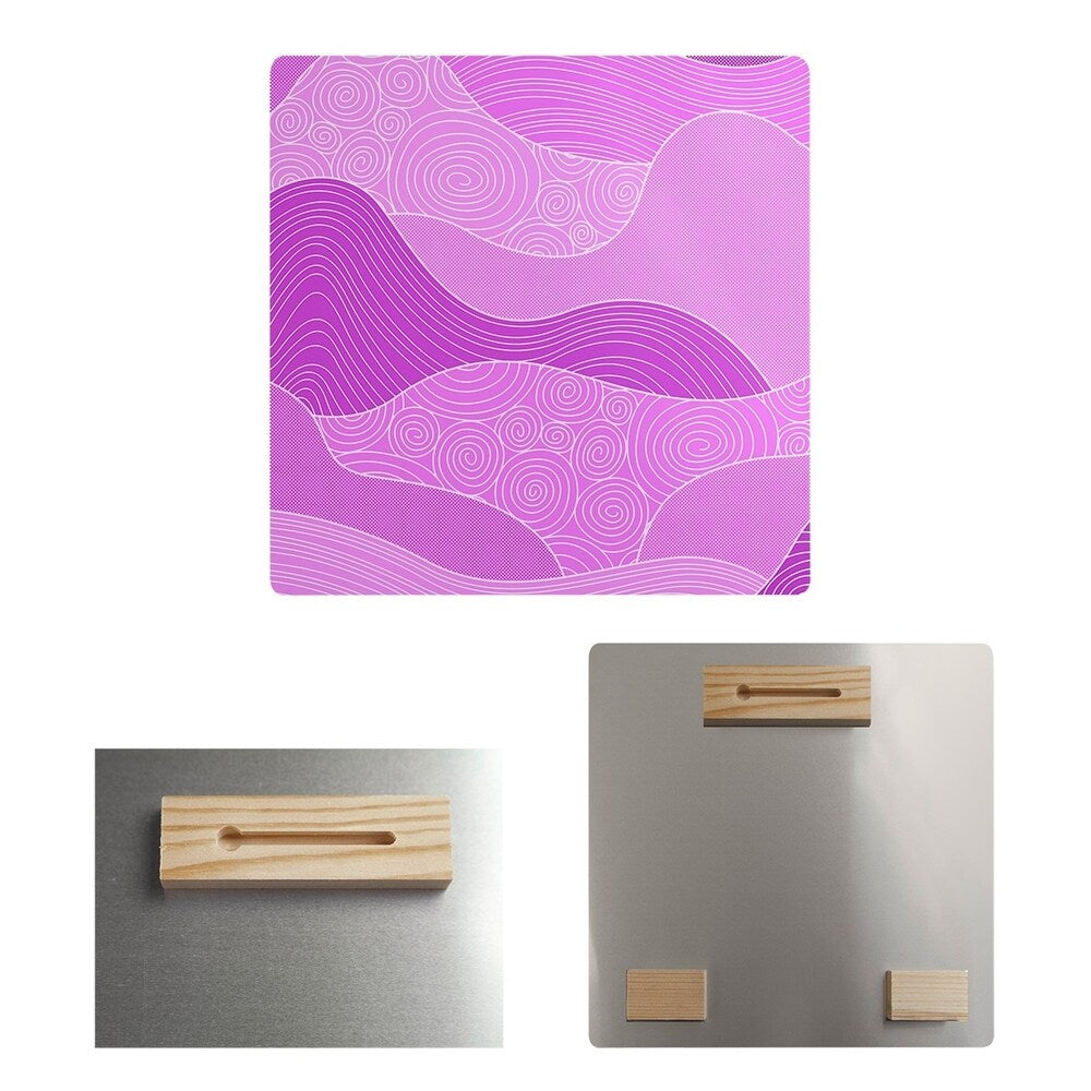 Katelyn Elizabeth Violet Hand Drawn Waves Metal Print