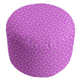Katelyn Elizabeth Violet & White Hexagonal Lattice Ottoman