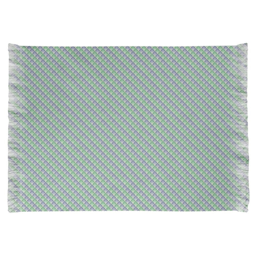 Katelyn Elizabeth Yellow Green & Blue Ombre Geometric Pattern Chenille Rug