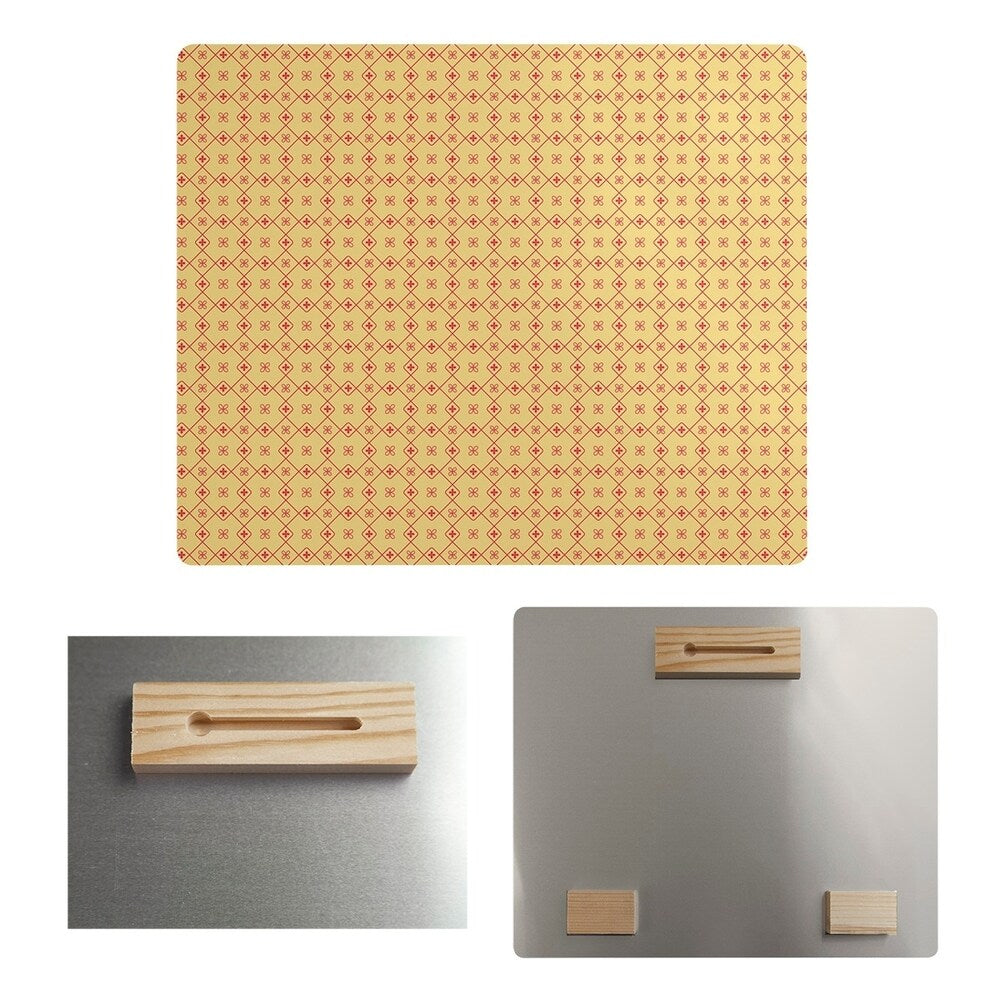 Katelyn Elizabeth Yellow with Red Doily Pattern Metal Print