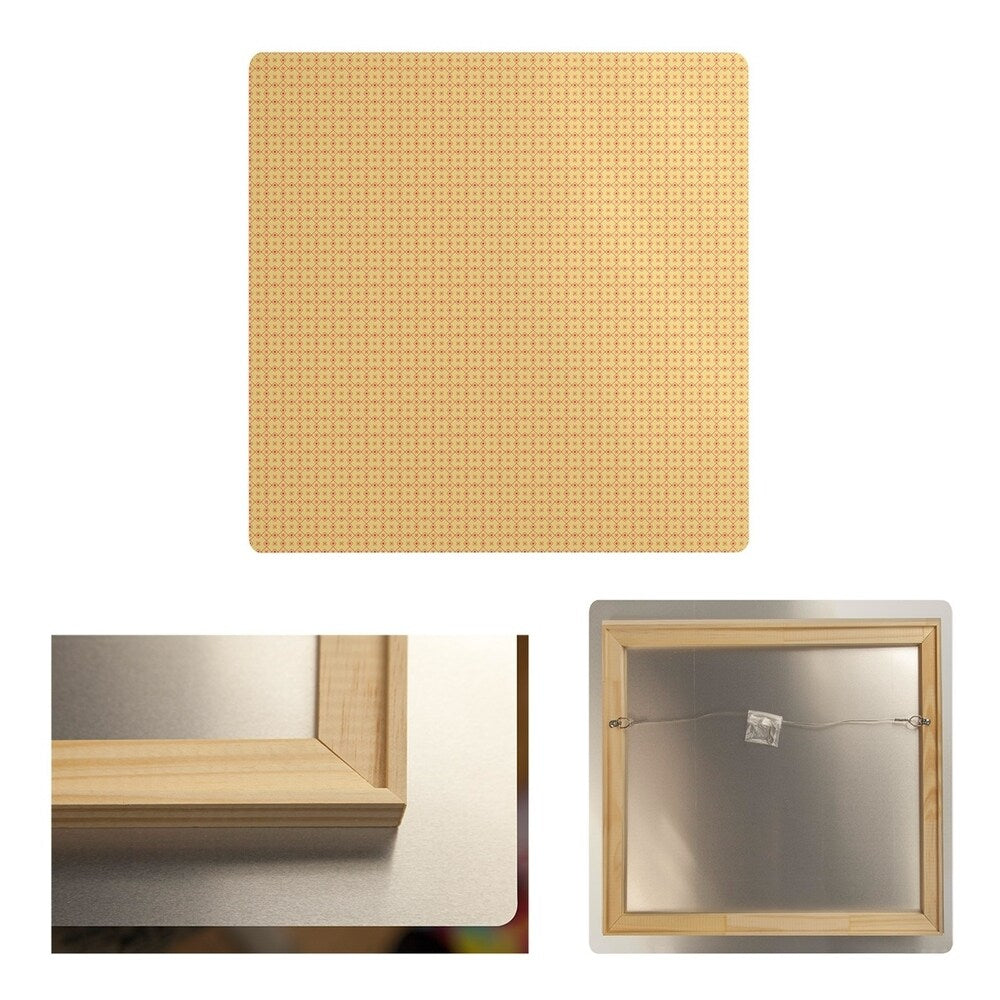 Katelyn Elizabeth Yellow with Red Doily Pattern Metal Print