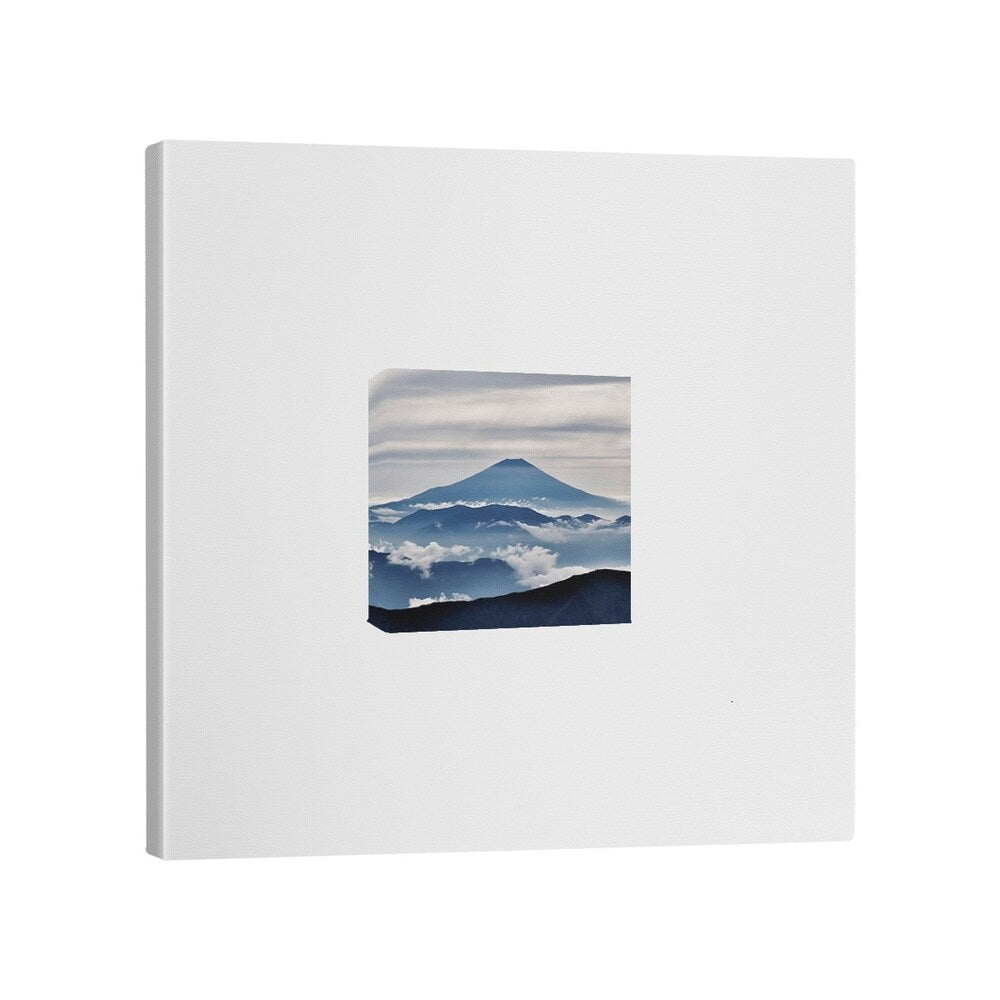 Katelyn Smith A View of Mt. Fuji Gallery-Wrapped Canvas - Blue