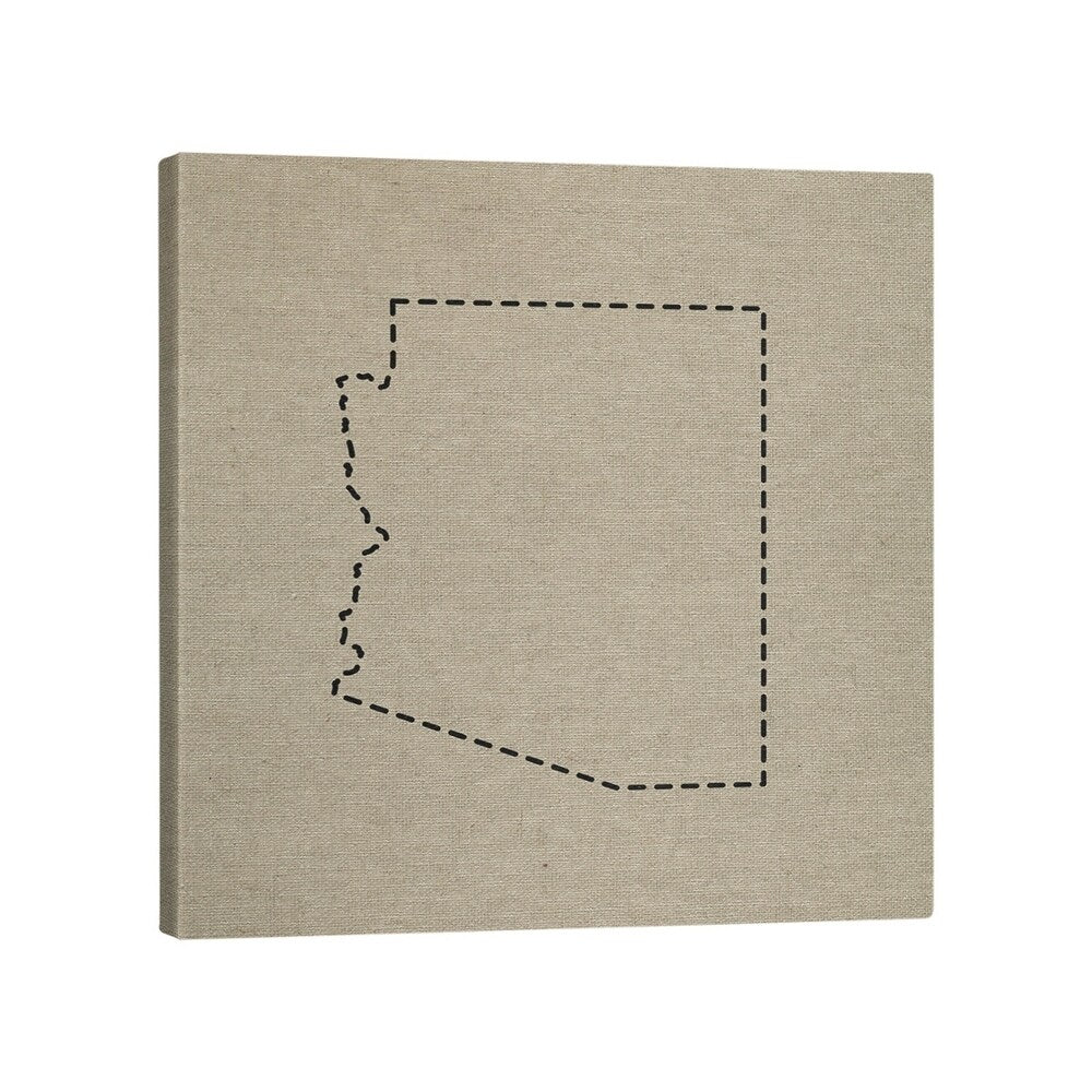 Katelyn Smith Arizona Outline Gallery-Wrapped Canvas - Brown